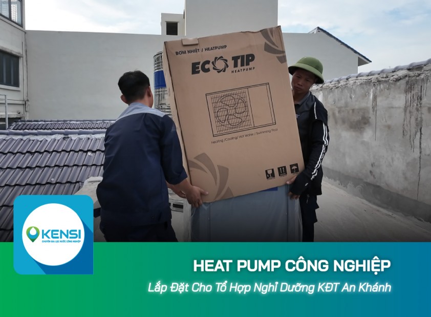 Lắp đặt Heat Pump công nghiệp cho tổ hợp chăm sóc sức khỏe tại KĐT An Khánh