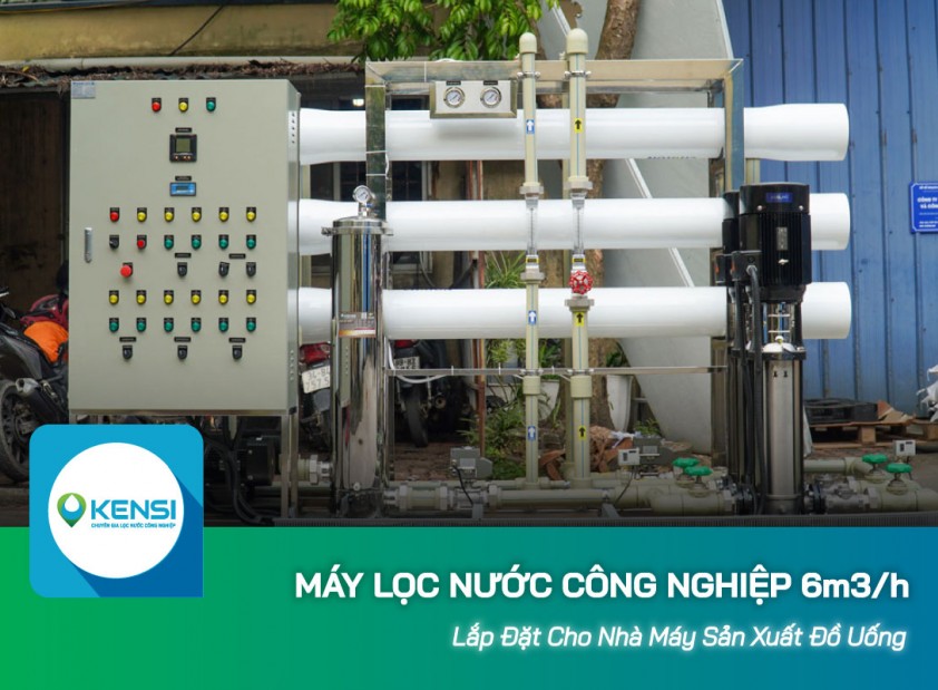 Hệ thống lọc nước công nghiệp RO 6000l/h cho nhà máy sản xuất đồ uống ở TP HCM