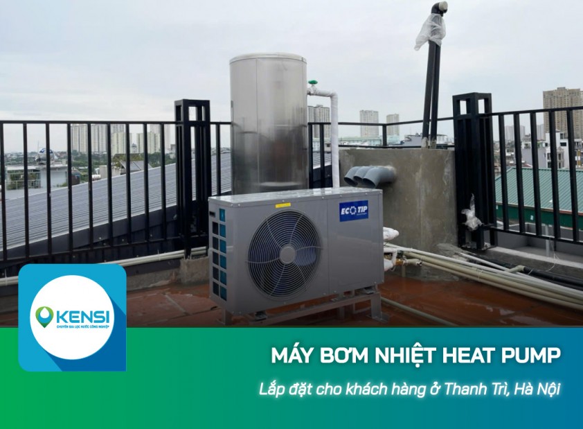 Lắp đặt lọc tổng và máy bơm nhiệt Heat Pump cho gia đình tại Thanh trì, Hà Nội