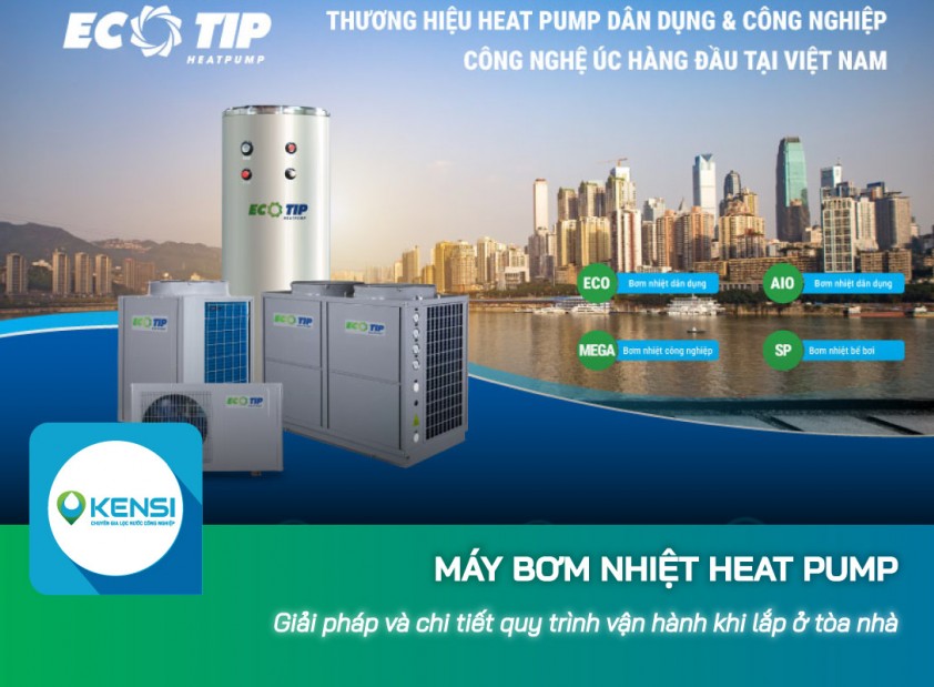 Quy trình làm nóng nước của máy nước nóng bơm nhiệt trong toà nhà