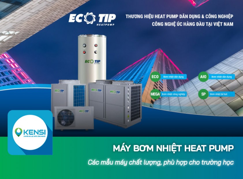 Các mẫu máy nước nóng Heat Pump lắp đặt cho trường học hiện nay
