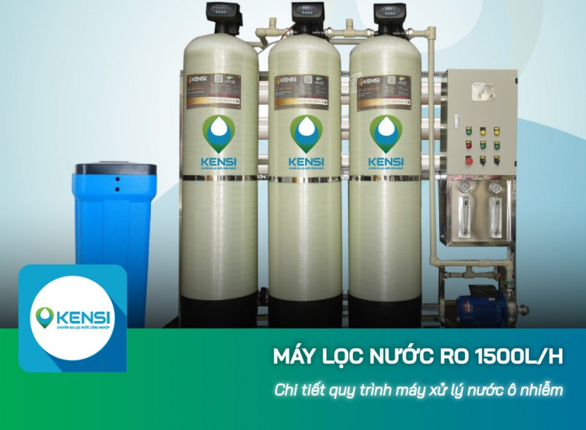 Máy lọc nước công nghiệp RO 1500L/h thực hiện xử lý nước ô nhiễm ra sao?