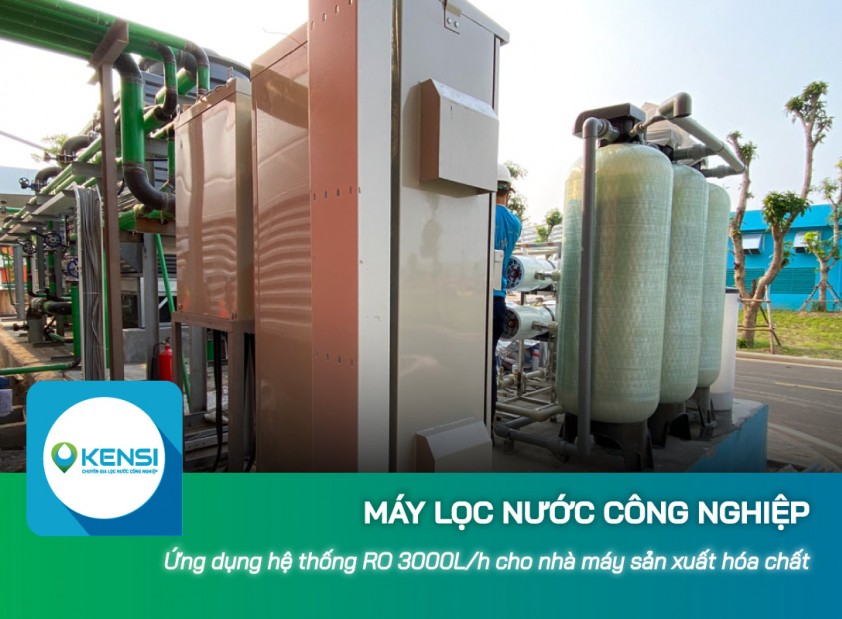 Máy lọc nước công nghiệp RO 3000L/h cho nhà máy sản xuất hóa chất
