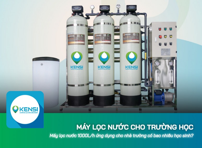 Máy lọc nước cho trường học 1000L/h ứng dụng cho nhà trường có bao nhiêu học sinh?
