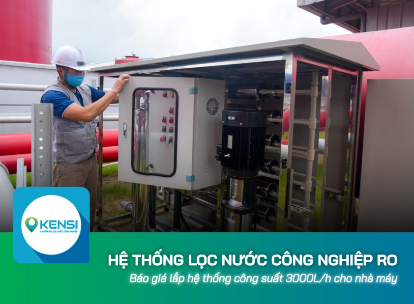 Báo giá lắp hệ thống lọc nước công nghiệp RO 3000L/h cho nhà máy
