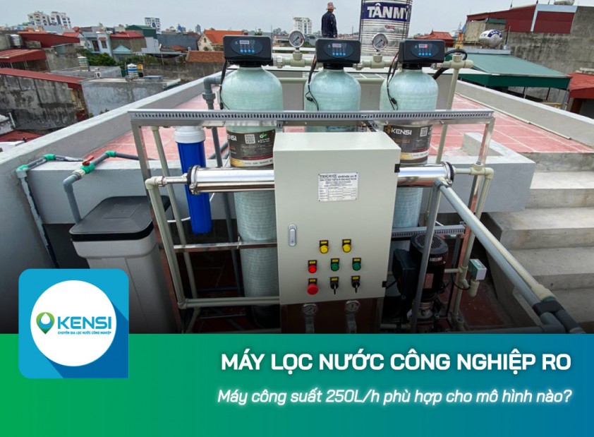 Máy lọc nước công nghiệp RO 250L/h phù hợp cho mô hình nào?