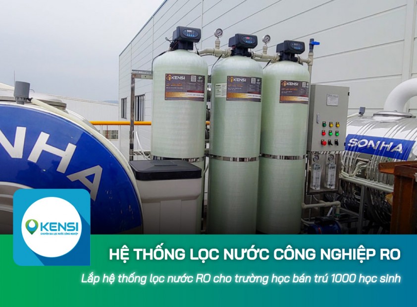 Lắp hệ thống lọc nước công nghiệp RO cho trường học bán trú 1000 học sinh