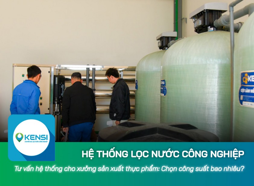 Tư vấn hệ thống lọc nước công nghiệp RO cho xưởng sản xuất thực phẩm: Chọn công suất bao nhiêu?