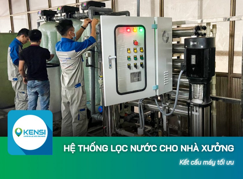 Kết cấu hệ thống lọc nước công nghiệp RO cho nhà xưởng
