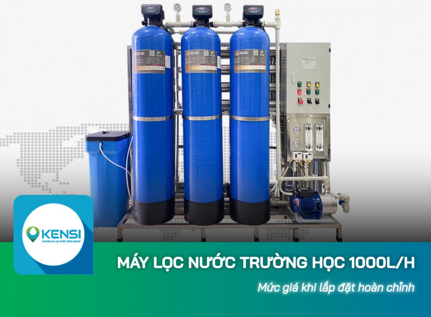 Hệ thống lọc nước công nghiệp RO 1000L/h cho trường học có giá bao nhiêu?
