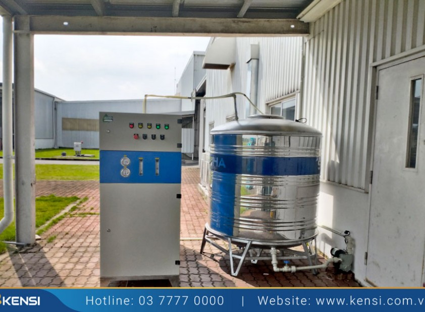 Lắp đặt máy lọc nước công nghiệp RO 500l/h tại nhà máy Canon Phố Nối, Hưng Yên