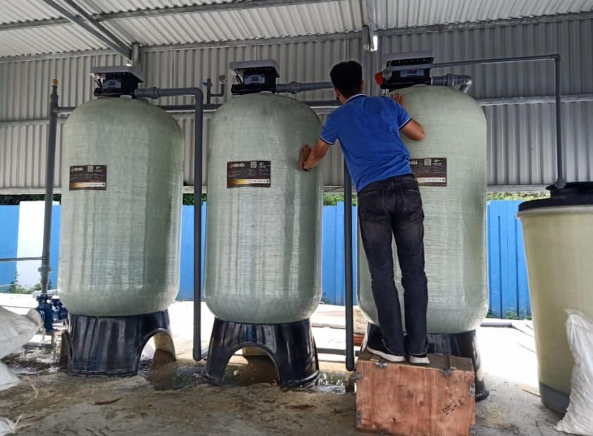 Lắp đặt hệ thống xử lý nước giếng khoan công suất 15m3/h cho nhà máy
