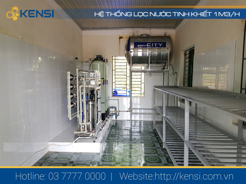 Hệ thống lọc nước công nghiệp 1000l/h cho Doanh trại Quân đội
