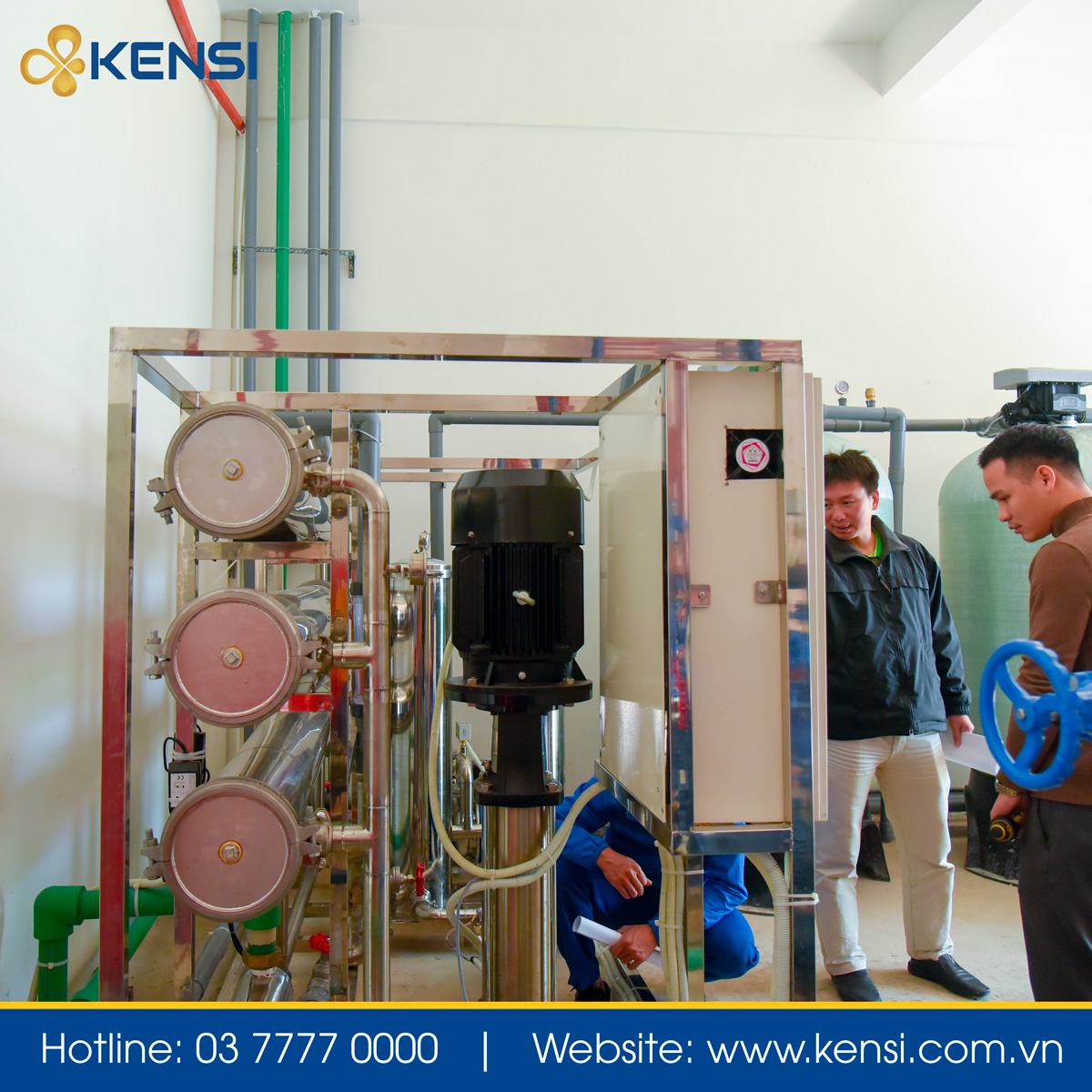 Thiết bị lọc nước công nghiệp thương hiệu Kensi của Tekcom có mức giá tốt