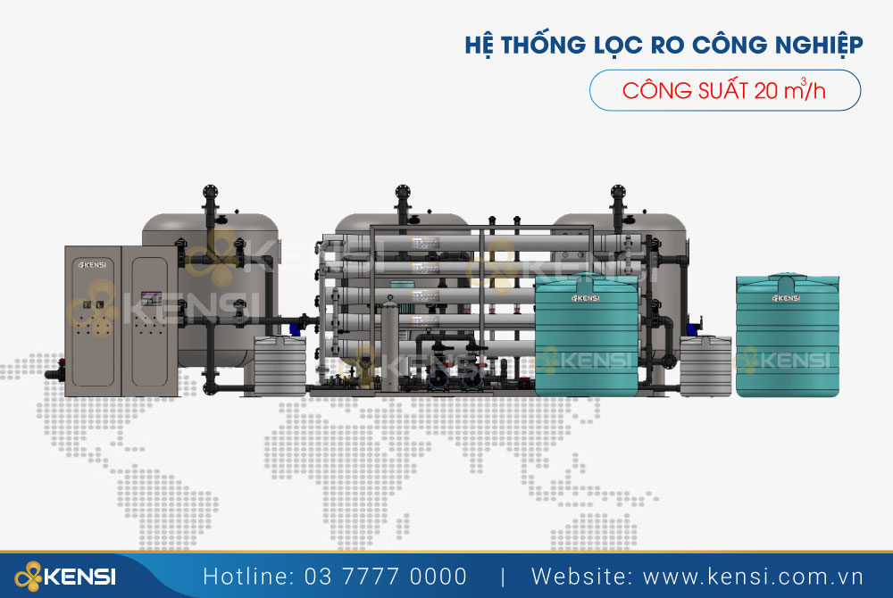 Hệ thống lọc nước RO công nghiệp 20000 l/h