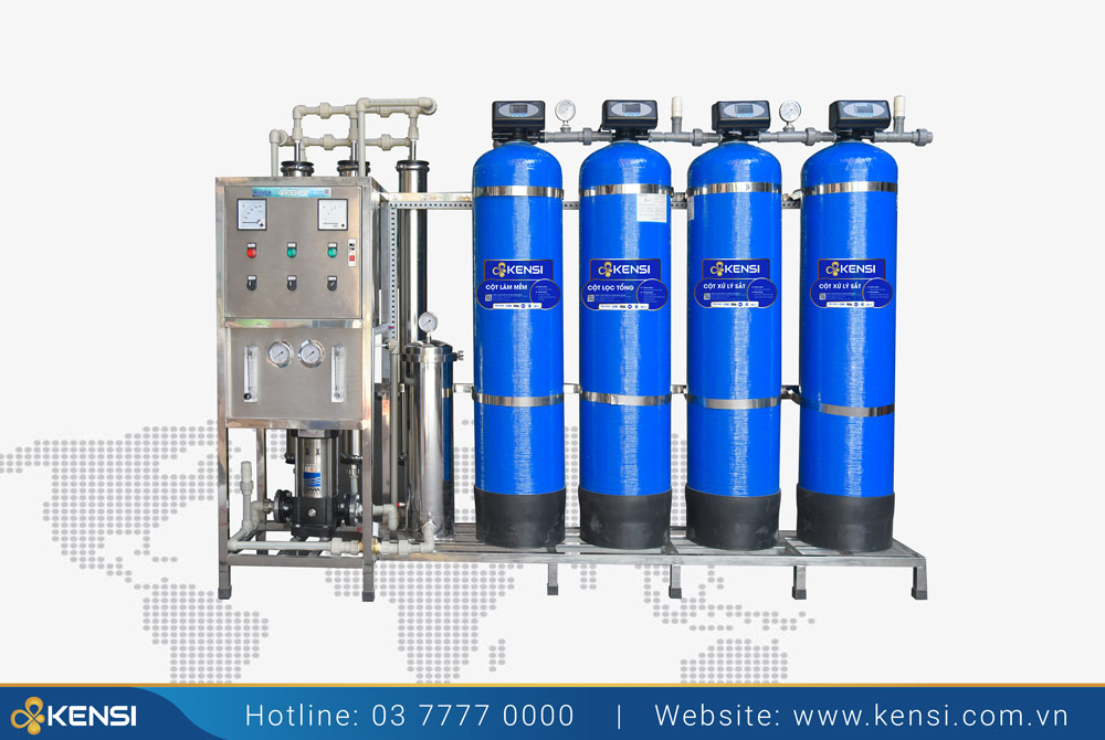 Hệ thống lọc nước RO công nghiệp công suất 750LH sử dụng cho bệnh viện