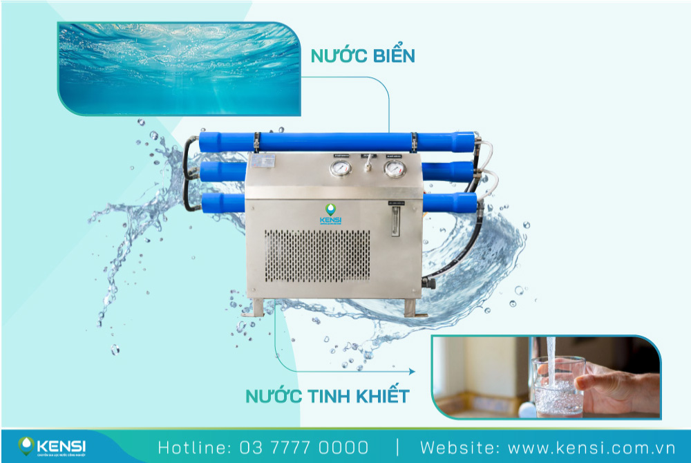 Máy lọc nước biển 240L/h xử lý nước biển thành nước ngọt tinh khiết, an toàn
