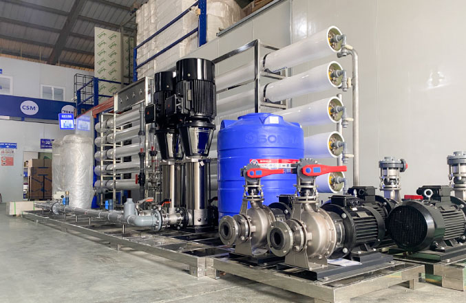 Hệ thống lọc nước công nghiệp công suất lớn phục vụ cho sản xuất