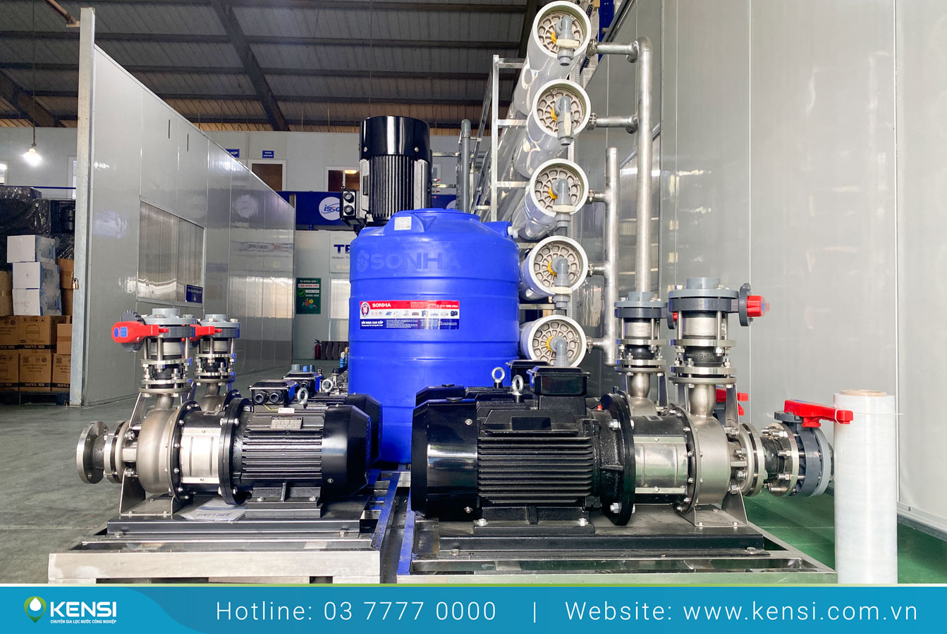 Hệ thống lọc nước RO công nghiệp cho nhà máy Pin Vin ES