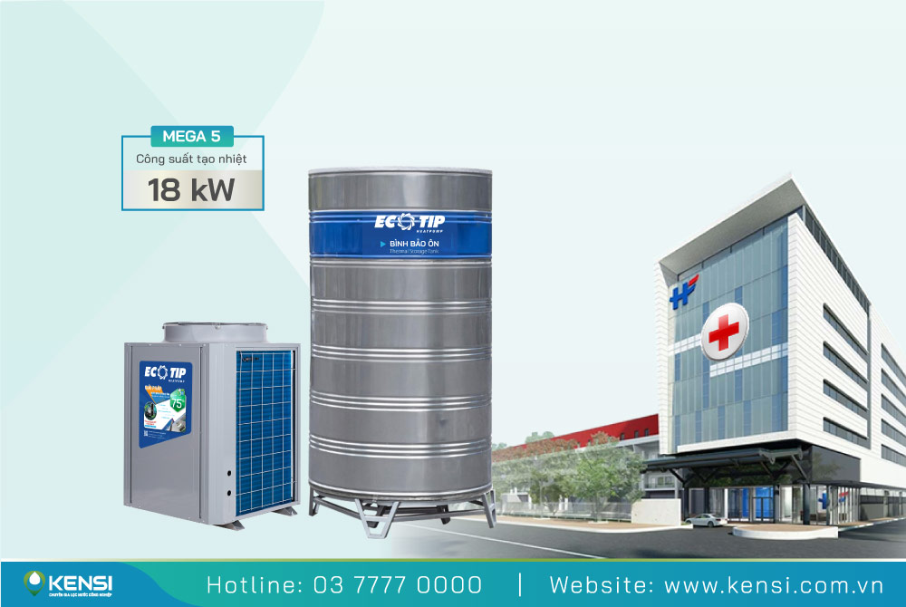 Máy bơm nhiệt Heat Pump công nghiệp cho bệnh viện 5HP