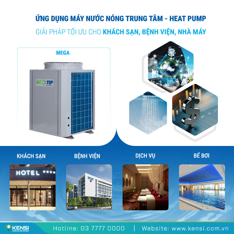 Ứng dụng chính của máy bơm nhiệt Heat Pump công nghiệp