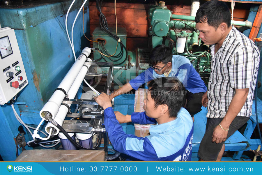Tekcom lắp máy lọc nước biển tại đảo Long Châu, Cát Bà