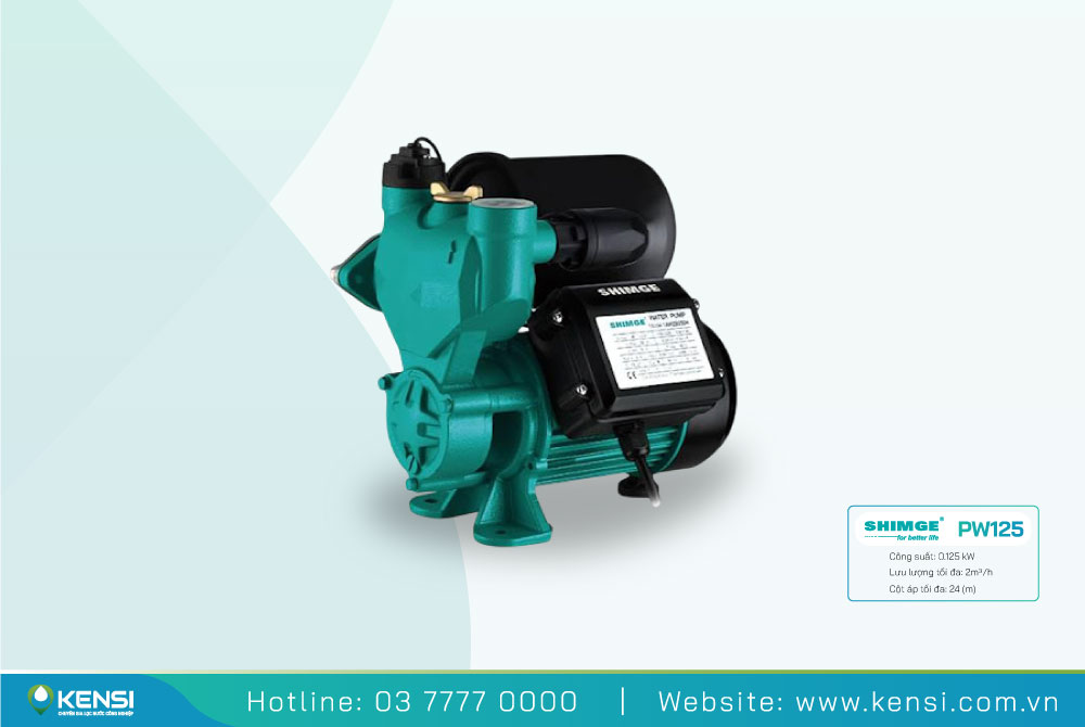 Bơm tăng áp PW125 - Giải pháp cấp nước áp cao hiệu quả cho gia đình