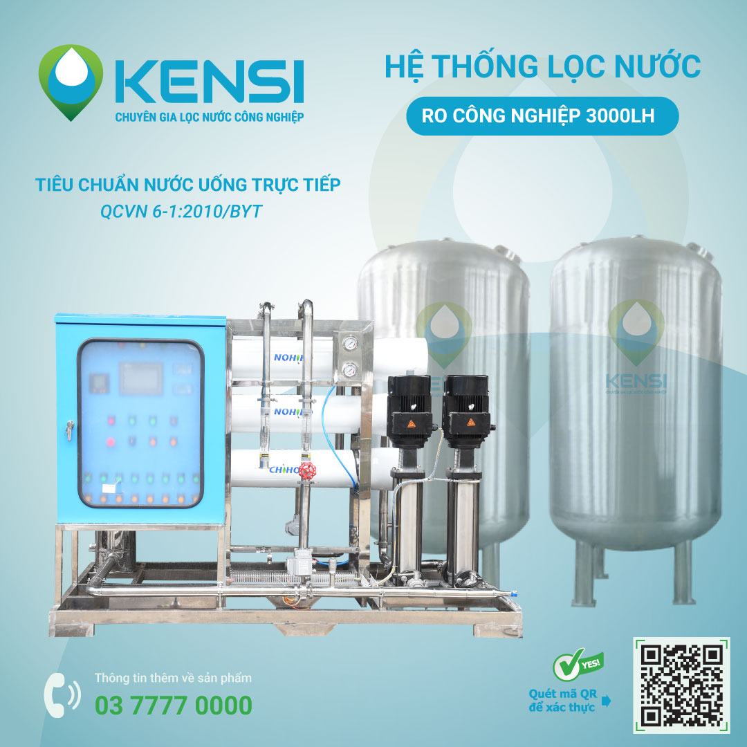 Hệ thống lọc nước công nghiệp RO 750L/H