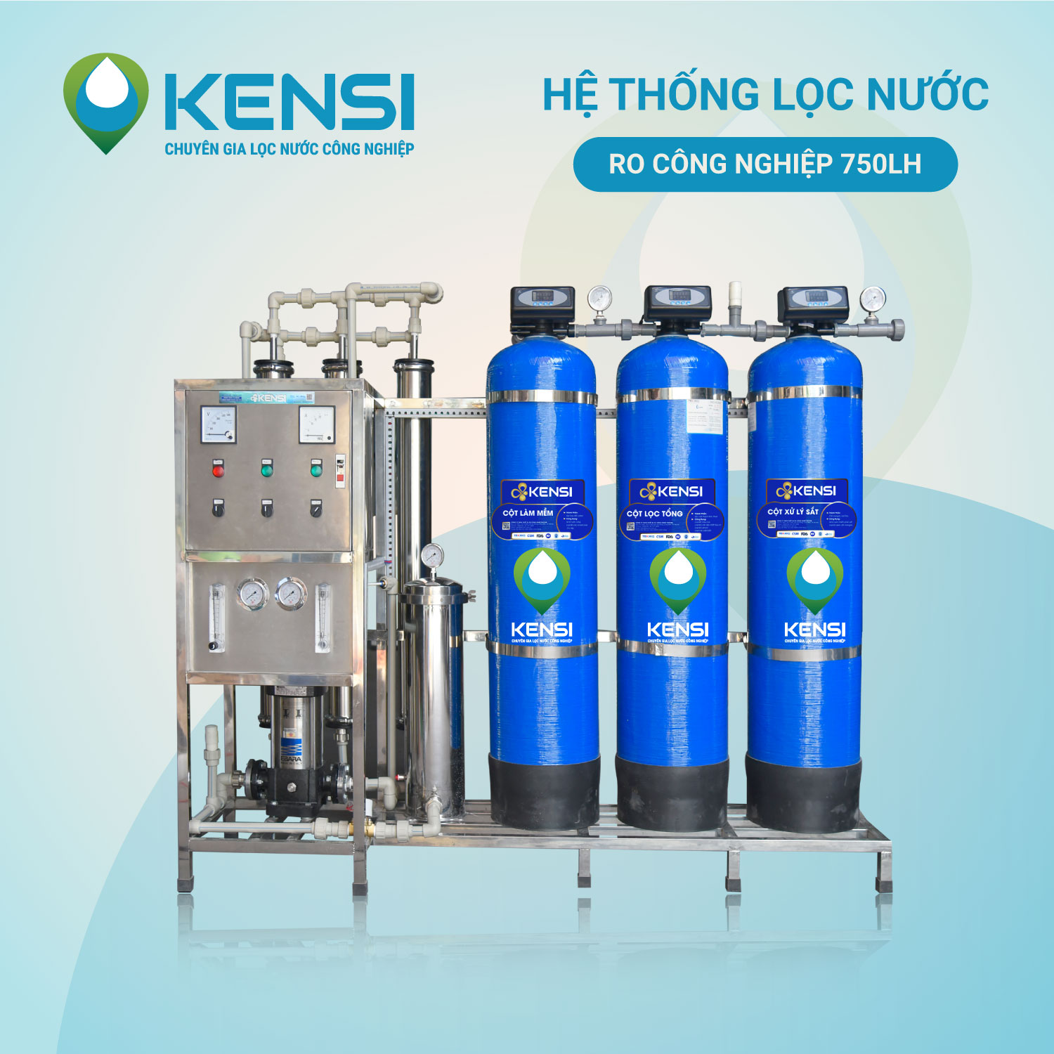 Hệ thống lọc nước công nghiệp 750L/H