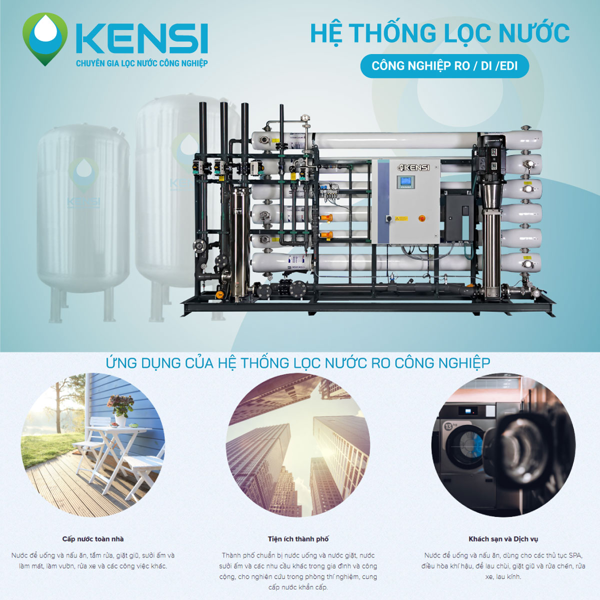 Đội ngũ kỹ thuật viên Tekcom thực hiện lắp đặt hệ thống lọc nước công nghiệp