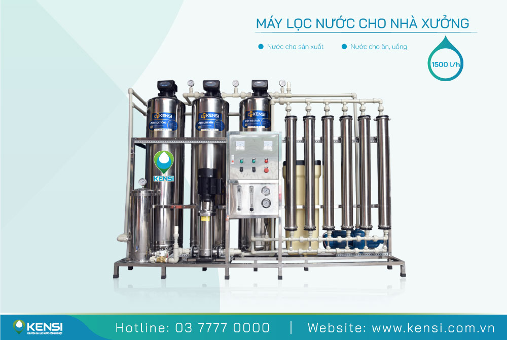 Hệ thống xử lý nước với kết cấu 3 cột lọc inox chứa vật liệu chuyên dụng