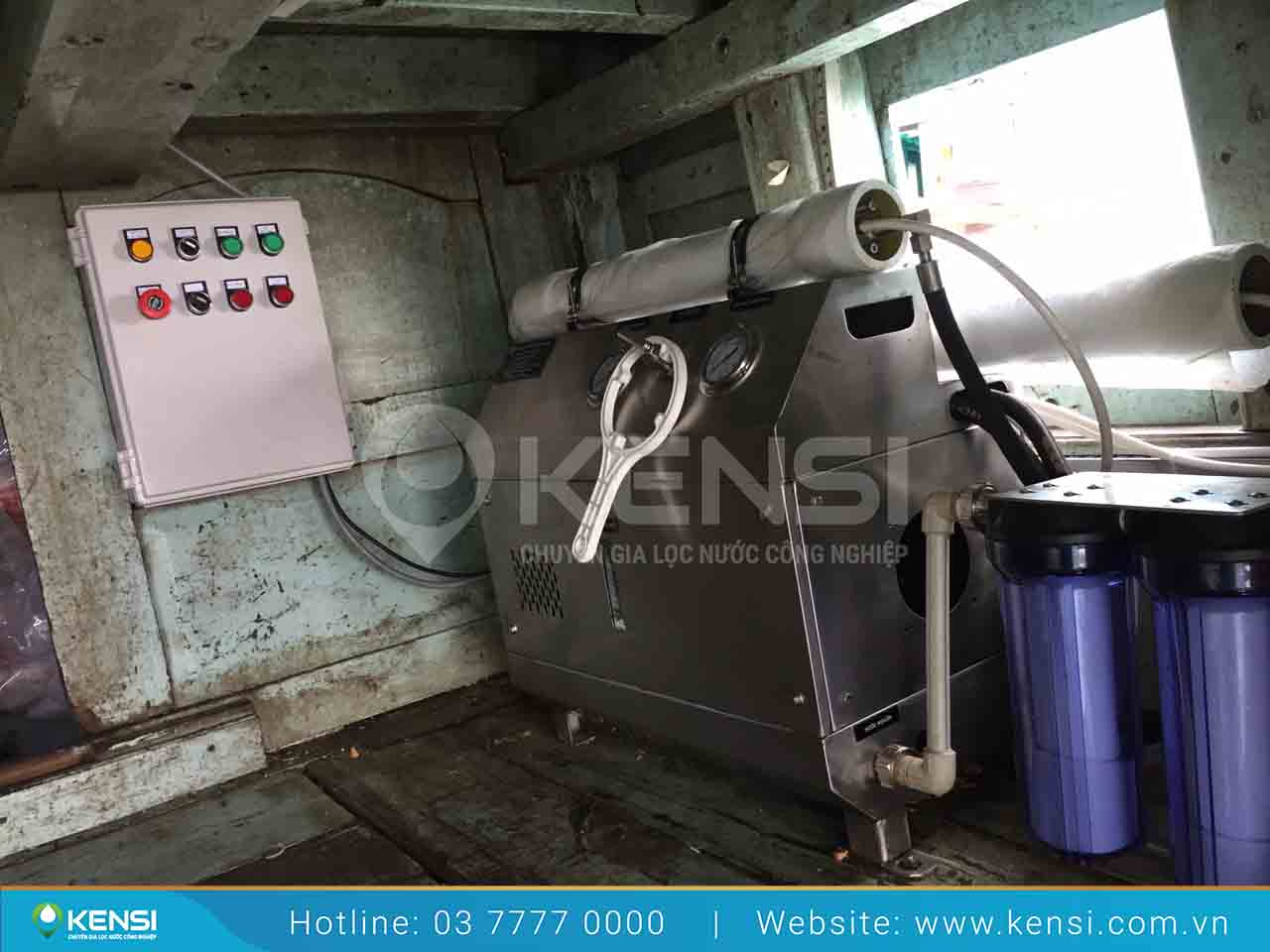 Hệ thống lọc nước biển được thiết kế phù hợp, tiện ích cho ngư dân