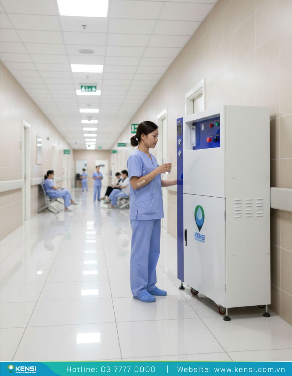 Máy lọc nước 150lh lắp đặt tại các bệnh viện, cơ sở y tế