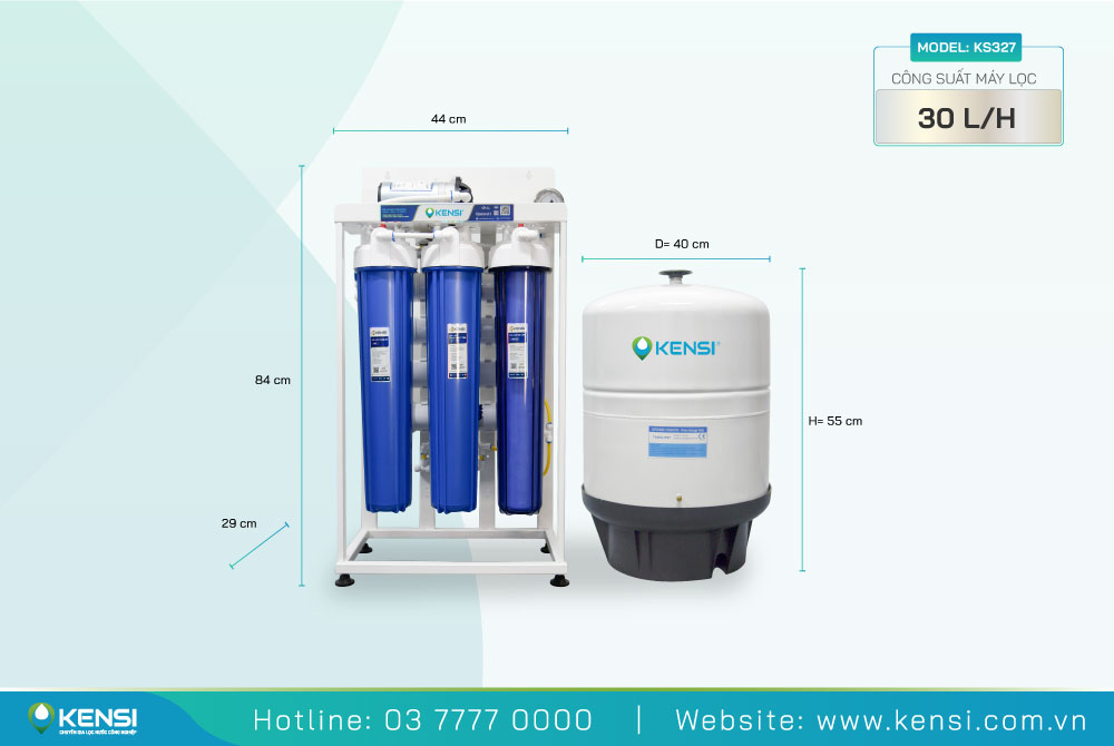 Máy lọc nước bán công nghiệp 30 L/h lọc sạch hiệu quả mọi nguồn nước đầu vào