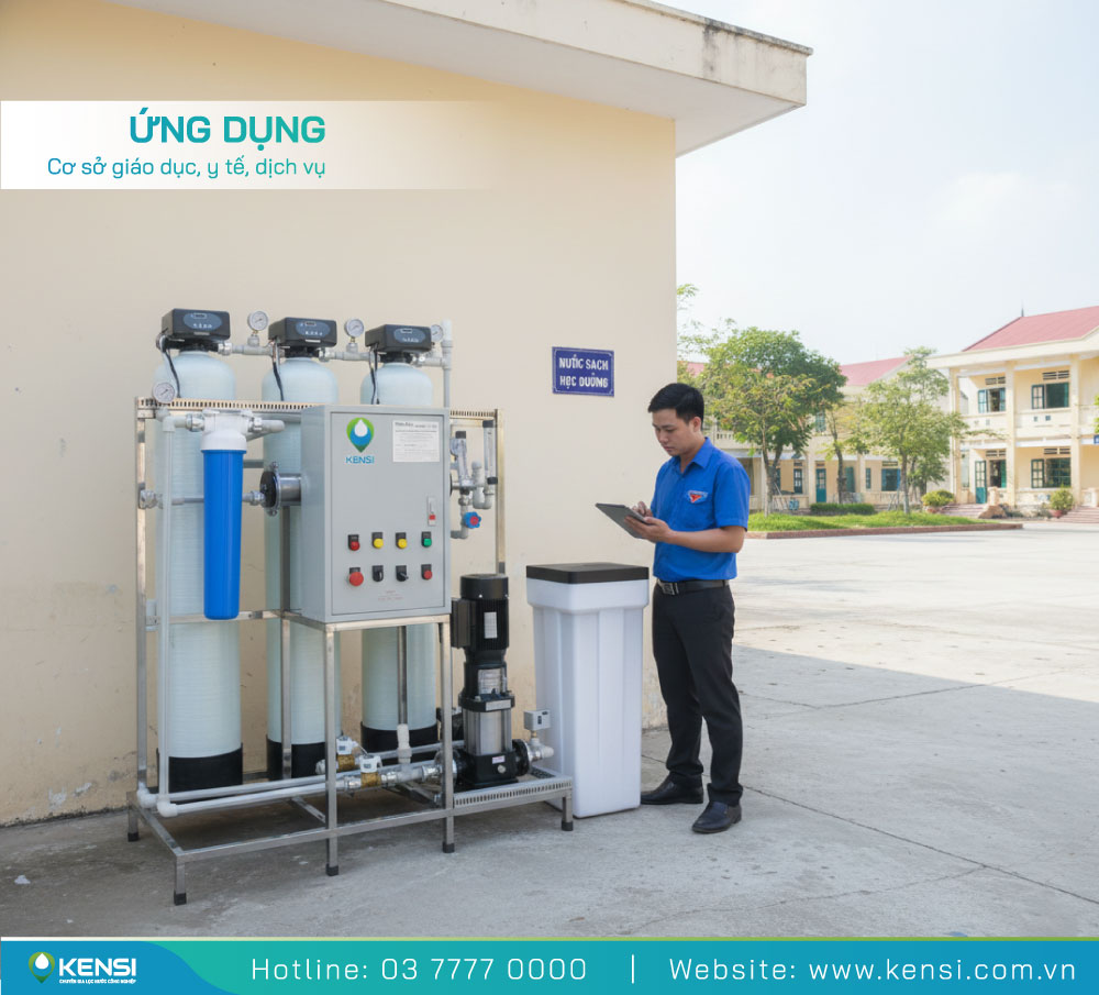 Ứng dụng hệ thống lọc nước 150 lít/giờ