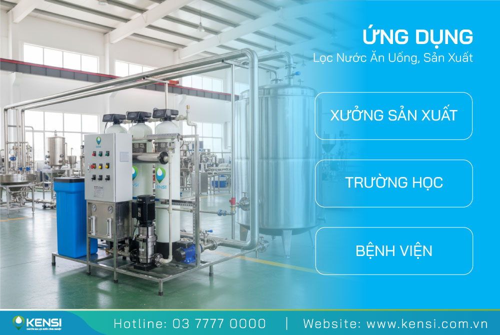 ứnng dụng của hệ thống lọc nước cho nhà xưởng