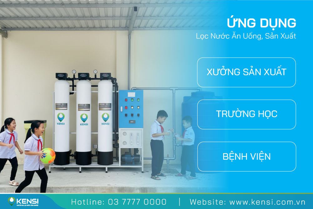Ứng dụng của hệ thống lọc nước ông nghiệp RO công suất 250-300 Lít/Giờ