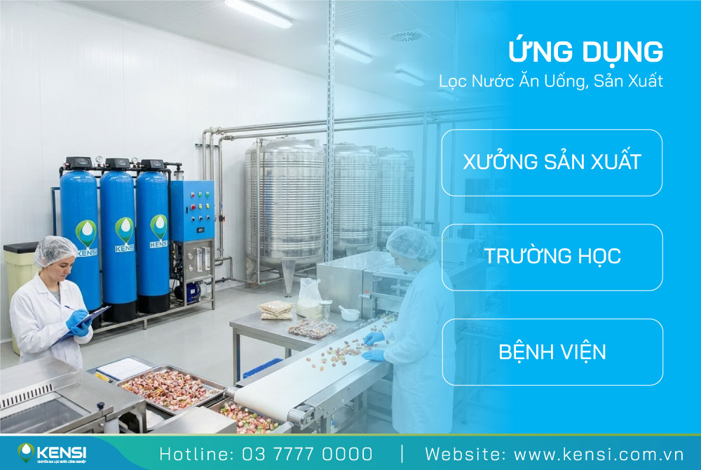 Ứng dụng hệ thống lọc nước RO công nghiệp công suất 750 Lít/giờ