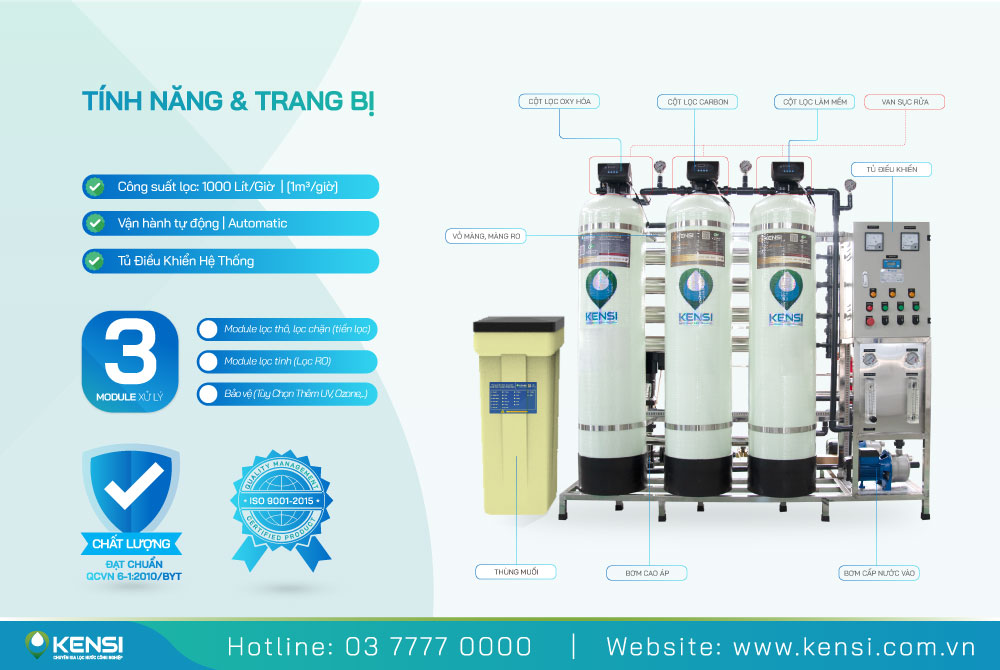 Hệ thống RO công nghiệp đáp ứng nhu cầu nước sạch cho trường học