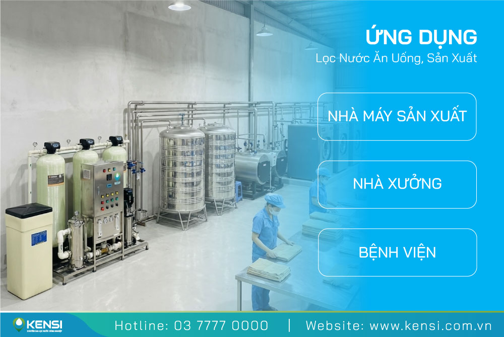 Ứng dụng của hệ thống máy lọc nước RO công nghiệp công suất 2500 lít/giờ