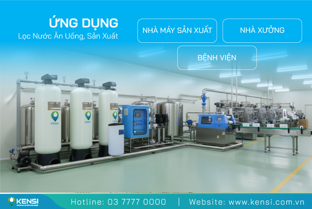Ứng dụng của hệ thống lọc nước RO công nghiệp công suất 3000 lít/giờ
