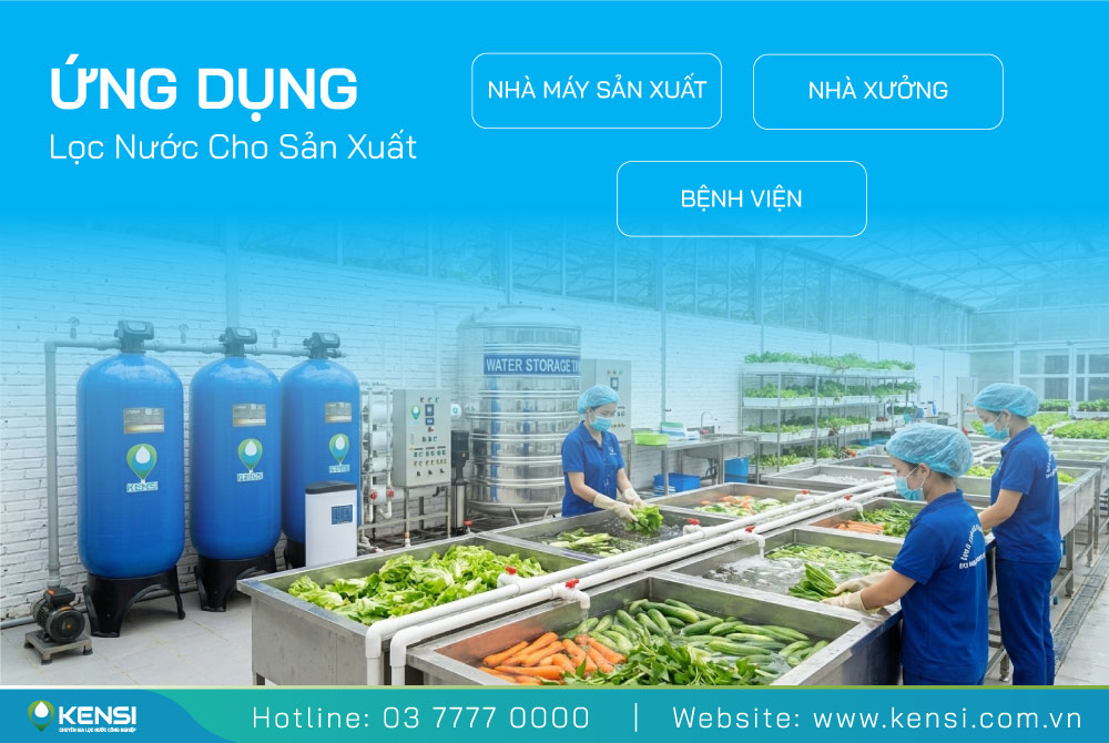 Ứng của hệ thống máy lọc nước RO công nghiệp