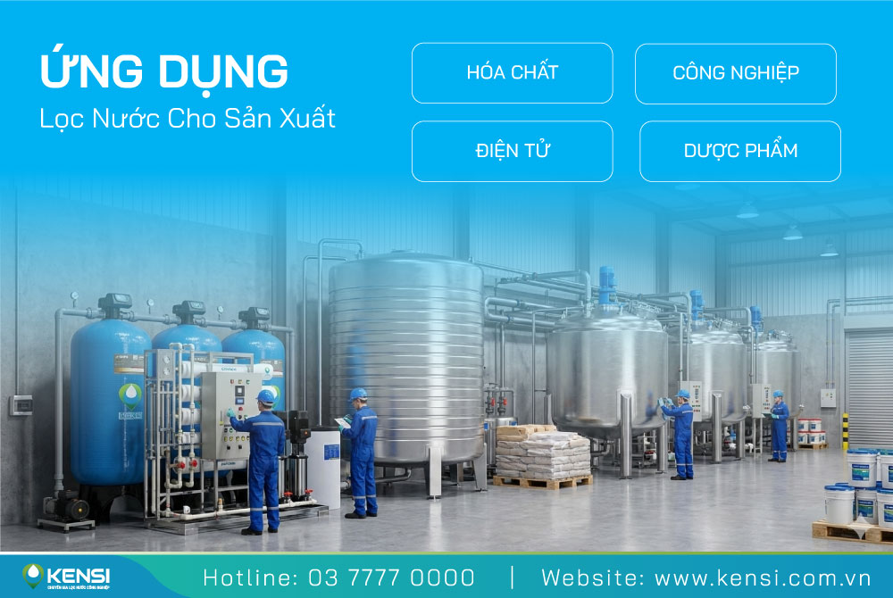 Ứng dụng của hệ thống lọc nước công nghiệp