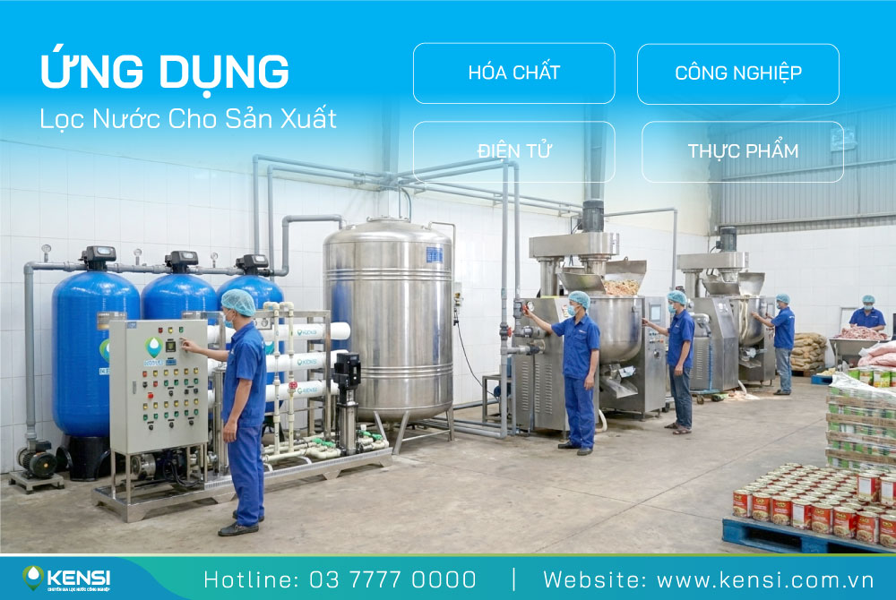 Ứng dụng hệ thống máy lọc nước RO công nghiệp