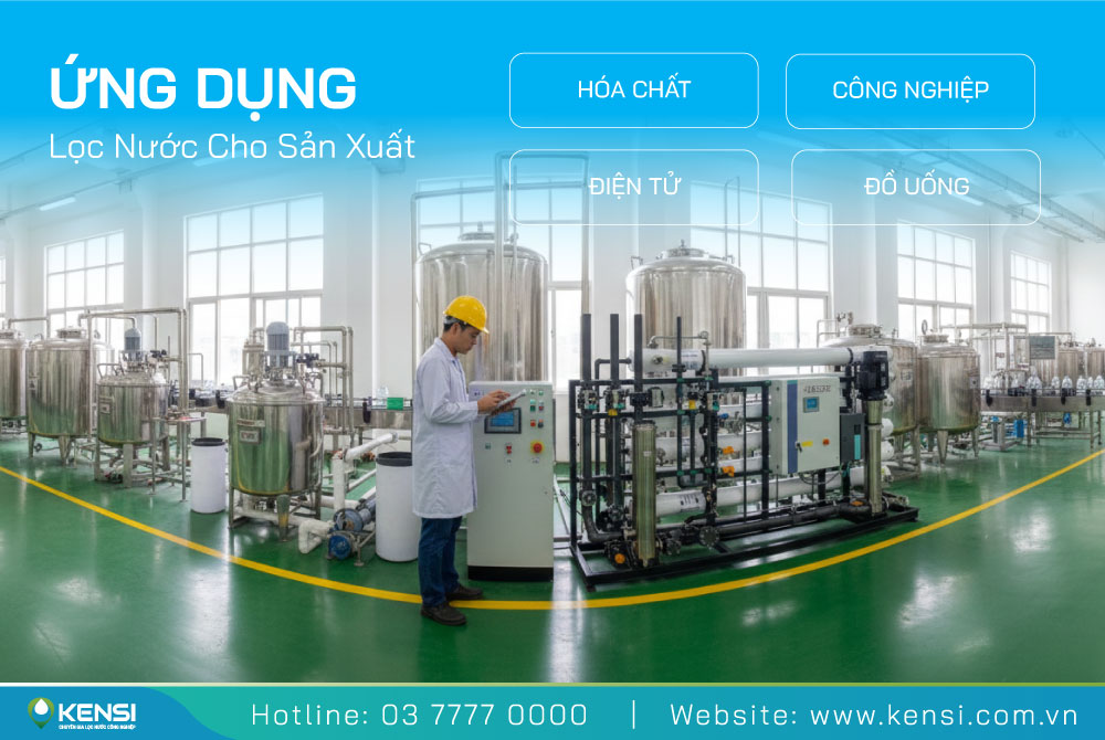 Ứng dụng của hệ thống lọc nước RO công nghiệp cho nhà máy