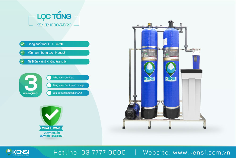 Hệ thống lọc tổng gia đình loại 2 cột compossite