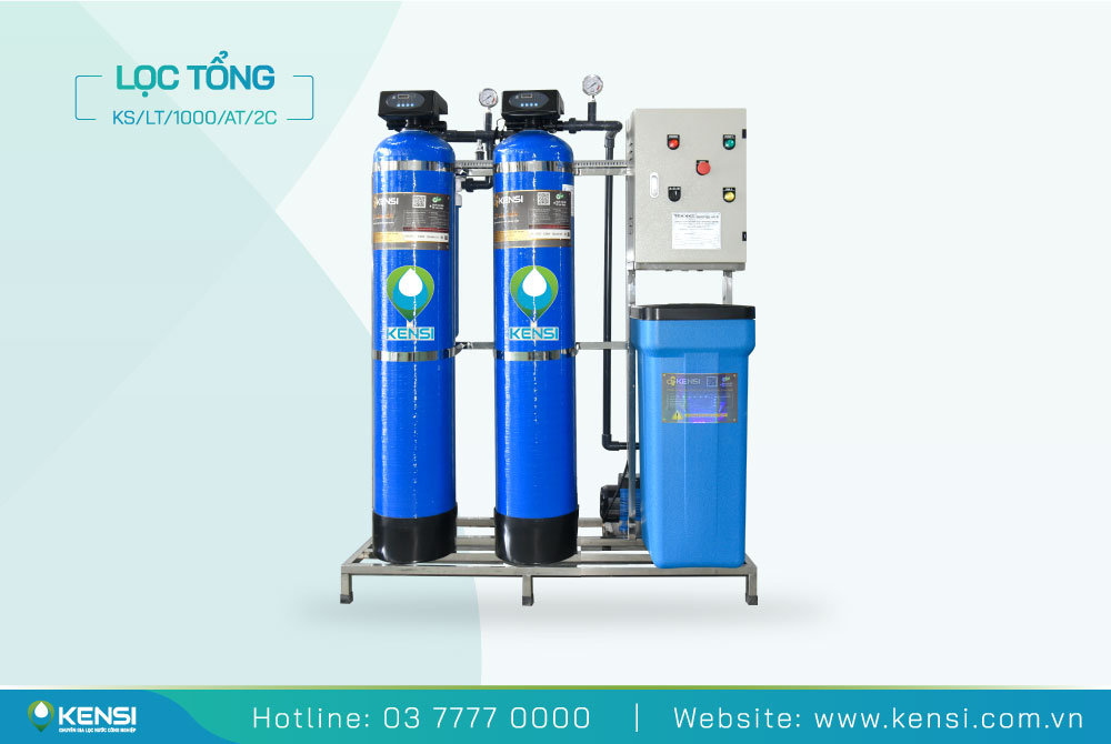 Hệ thống lọc tổng có làm mềm, 2 cột van tự động
