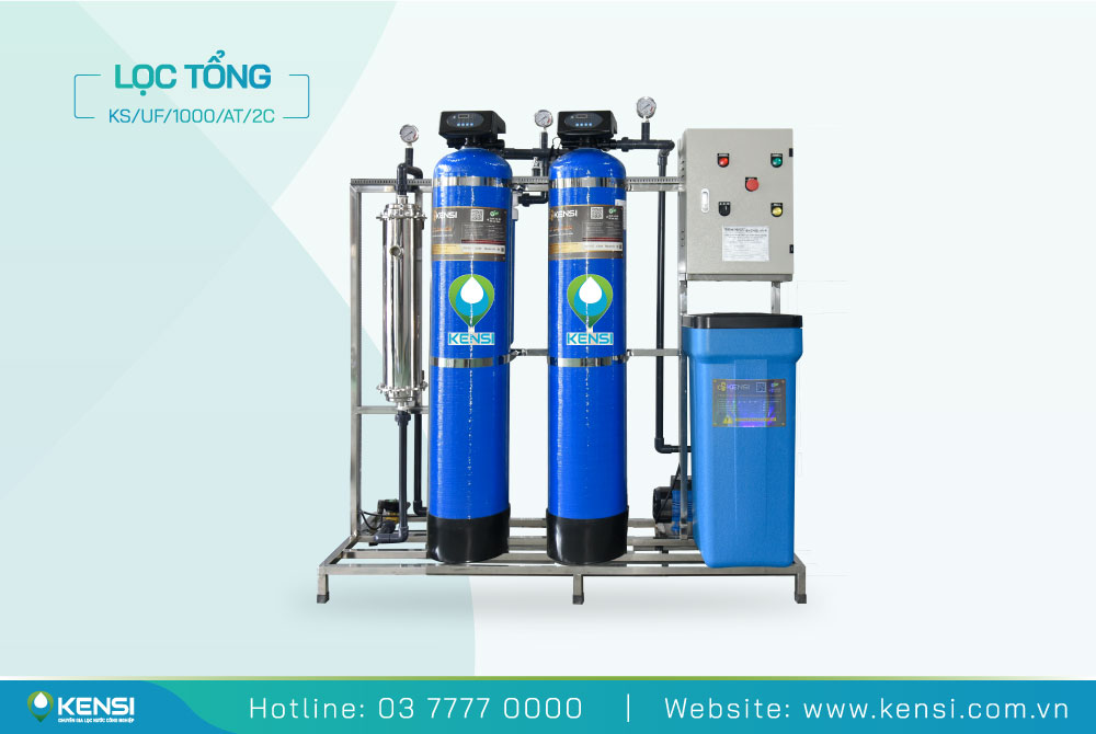 Hệ thống lọc tổng UF 2 cột van tự động - Xử lý nước sinh hoạt