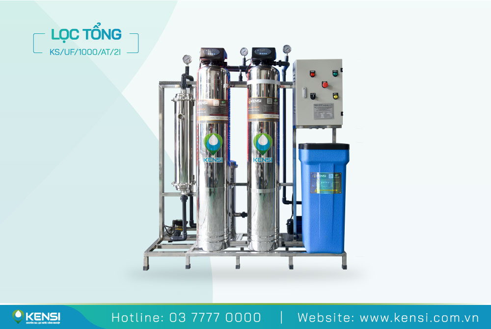 Hệ thống lọc tổng UF 2 cột van tự động - Xử lý nước sinh hoạt