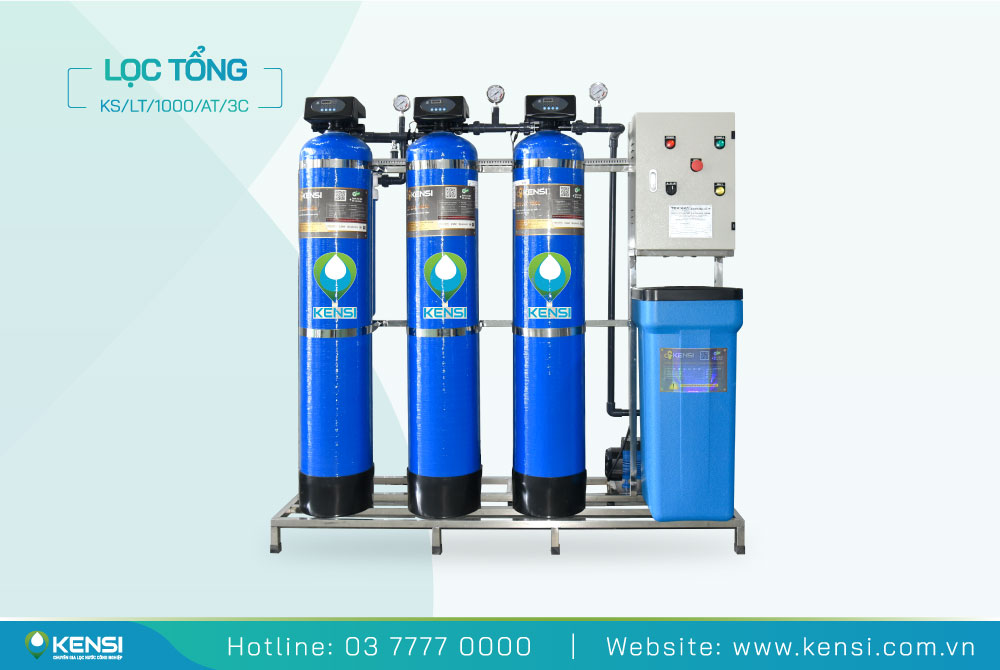 Hệ thống lọc tổng sinh hoạt 3 cột tự động vận hành`